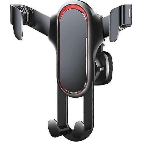 Support de téléphone de voiture pour grille d'aération, support de téléphone portable de voiture à gravité réglable et rotation à 360°, compatible avec les téléphones de 4,7 à 7,2 pouces, gris