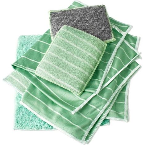 Lot de 6 Chiffon Bambou Microfibre pour Vitres Miroirs Carreaux Carrosserie Microfibre Bambou Vitre Ménage Salle de Bain (1/4)