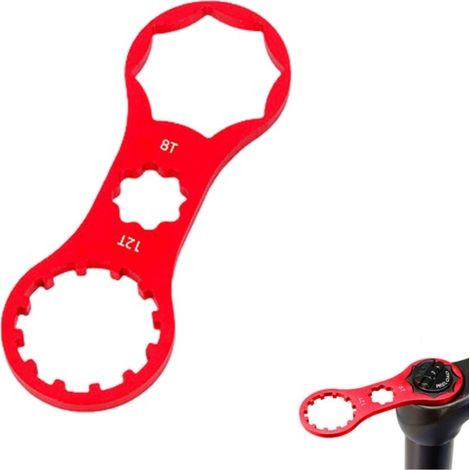 Clé à fourche de vélo, clé à capuchon avant, outil à ressort de suspension, construction en alliage d'aluminium, poignée antidérapante