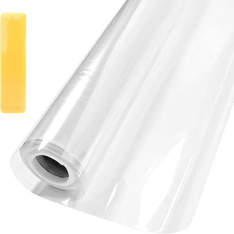 Film de protection mural autocollant transparent - 30 cm x 300cm - Film autocollant lavable - Pour mur, meubles, livres (1/5)