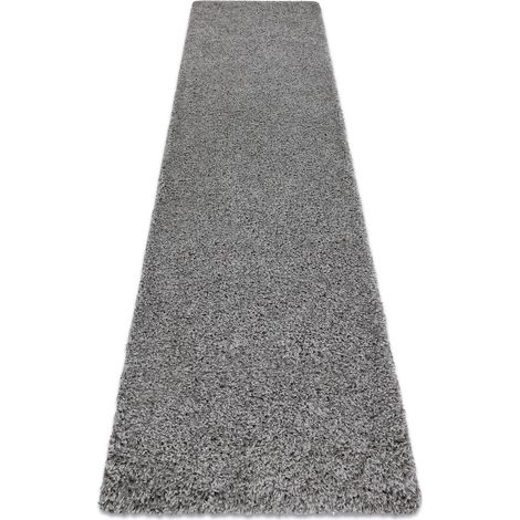 Teppich, Läufer SOFFI shaggy 5cm grau - in die Küche, Halle, Korridor grey 80x250 cm