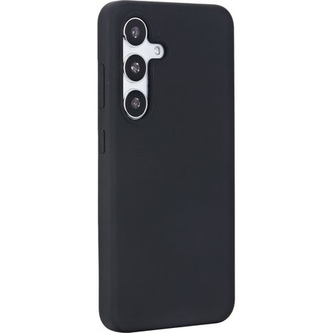 Coque eSTUFF infinite riga Galaxy S24+ noire. Matériaux : 51 % PC recyclé, 25 % silicone recyclé. ES67402001