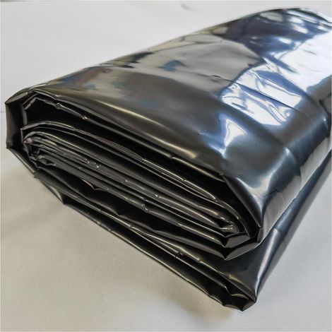 1 Bâche HDPE Noir 9x9m Étang Bassin Extérieur Imperméable Résistant Jardin