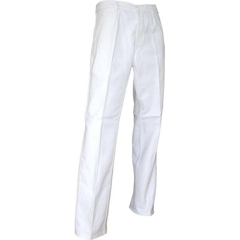 Pantalon de peintre LMA 100144 PINCEAU taille 40 blanc 100% coton