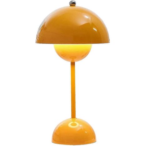Lampe de table danoise, langue germanique du Nord, bouton de fleur rechargeable