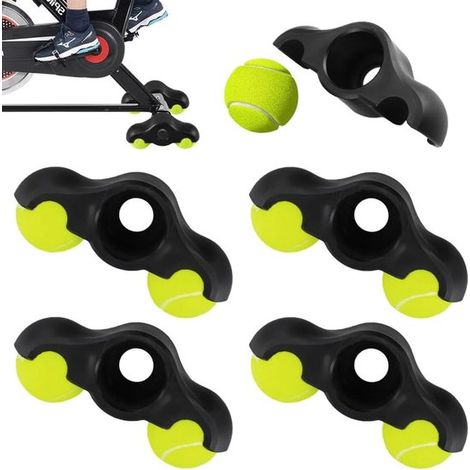 Pieds à bascule, lot de 4 pour l'entraînement de cyclisme en salle : amorti, stabilité et compatibilité avec les vélos d'appartement et les balles de tennis (1/5)