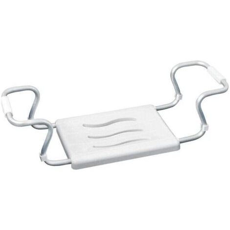 QORVA-Siège de baignoire Secura blanc 55-65 cm 120 kg aide bain senior chaise de douche senior siège de douche senior banc de douche fauteuil de douche sécurité mobilité baignoire confort (1/4)