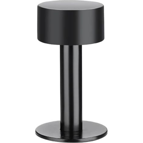 1pc Butées Porte Adhesive Acier Inoxydable Butoir Arrêts Porte Door Stoppers Avec Caoutchouc Antichoc (80mm, Noir) (1/5)