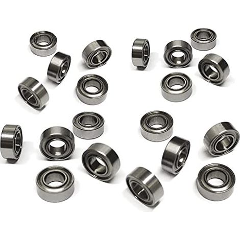 Sollbry Lot de 20 roulements MR84ZZ à billes en acier de 4 mm x 8 mm x 3 mm (1/5)