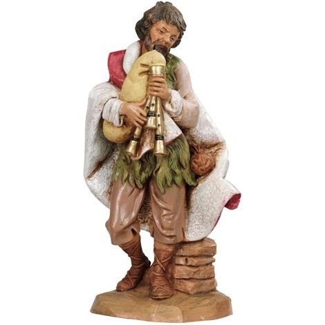 PASTORE CON ZAMPOGNA 19CM IN RESINA (F13)