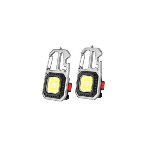 Mini Lampe de Travail LED Rechargeable 800 Lumens Mini Lampe de Poche, Lampe Porte clé pour la Réparation de Camping Éclairage de Secours