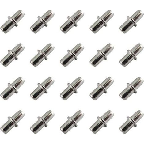 Lot de 20 Support Etagere 5 mm Supports d'étagère Taquets pour étagères Support de planche pour Meubles, Armoires (1/5)