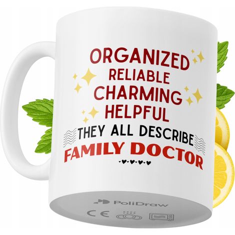 Mug humoristique pour médecin de famille, avec un texte amusant et un design graphique original. Idéal pour les anniversaires, les fêtes et les occasions spéciales. Mug premium pour la maison, le bure (1/5)