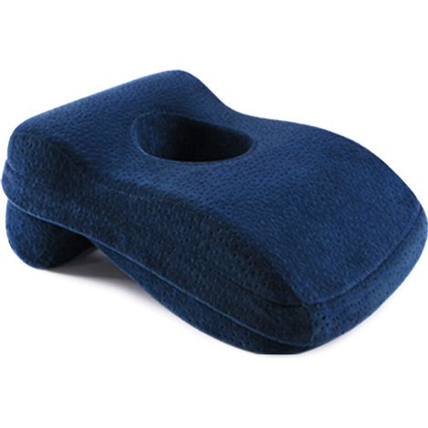 Oreiller cervical en mousse à mémoire de forme pour la sieste, idéal pour le bureau ou l'école. Coussin respirant à rebond lent avec soutien lombaire pour chaise de bureau.-AquaForge
