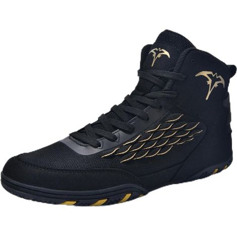 Chaussures de Lutte pour Homme Femme 38-46, Chaussures de Boxe avec Antidérapantes Semelles en Caoutchouc Légère et Respirantes pour Boxe, Kickboxing, Lutte (1/5)