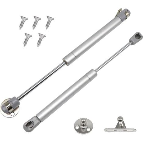 Lot de 2 Verin a Gaz, 60N/6 kg Verin Meuble Ressort Amortisseurs à Gaz, Charnières à Fermeture Douce, Verin Hydraulique Verin Placard pour Armoires Cuisine(2, 60N) (1/5)