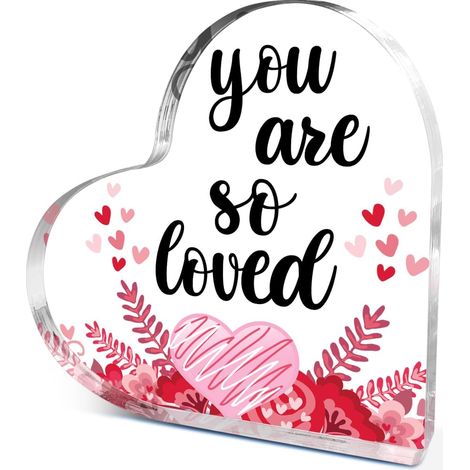 Plaque acrylique cœur décoratif, cadeau souvenir familial pour papa maman sœur(15 cm) (1/4)
