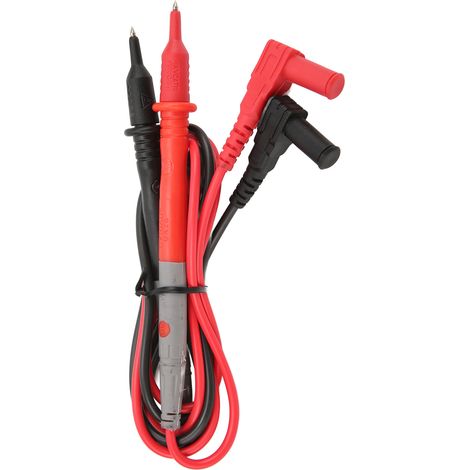 Lot de 10 cordons de test pour multimètre à pince avec capuchons de protection, longs cordons de connexion pour multimètre d'extérieur UA026 (20 A/1 kV) (1/5)