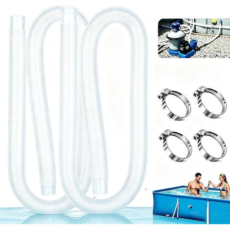 Tuyau Piscine 32mm,Tuyau de Rechange pour Piscine,100cm Tuyau Aspirateur Piscine avec 4 Colliers,Tuyau pour Piscine Hors Sol pour Piscines Hors Sol pour 330 GPH, 530 GPH et 1000 GPH (1/5)