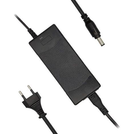 Chargeur de batterie pour vélo électrique, scooter ou VAE, alimentation 25,2 V CA, pour connexion CC 5,5 mm², 2,1 mm. (1/4)