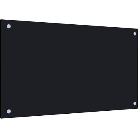 Protección salpicaduras cocina vidrio templado negro 70x40 cm vidaXL