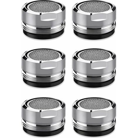 royaluxe - Mousseur Robinet M24, Aerateur Robinet Economie Eau Avec Filtre en Acier Inoxydable et ABS, (6pcs) (1/5)