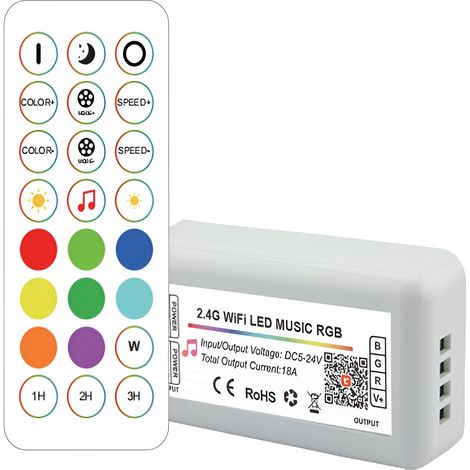 Controller LED RGB Tuya Wifi 2.4G RF 24 tasti [HLP-YS-WIFI-RF24-03]