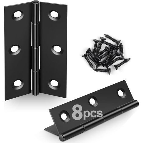 Charnières en Acier Inoxydable Charnière de Porte Meuble Charnière Connecteurs avec Vis pour La Maison Meubles Matériel Armoire 44 31mm 8 Pièces (1/5)