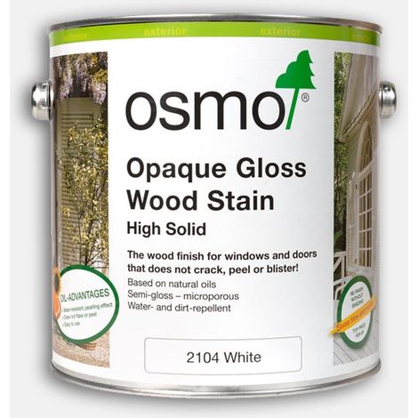 Osmo Opaque Gloss Wood Stain - White - 750ml