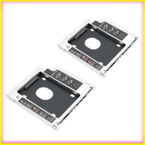 keenso 2ème caddie de disque dur SSD 2ème SSD HDDCaddy, Adaptateur CD ROM pour Disque Dur SA TA 2,5 Pouces informatique rangement (1/5)