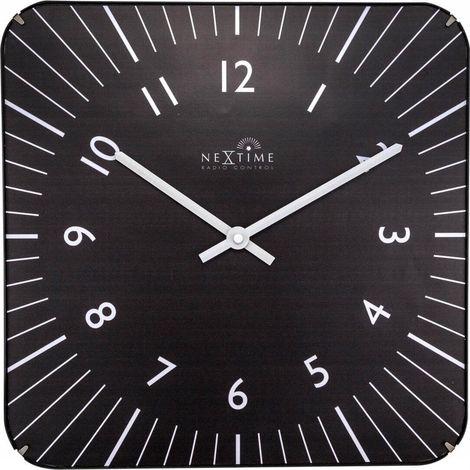 NeXtime Alex RC - Reloj de Pared (Metal y plástico, 0 cm), Color Negro (1/2)