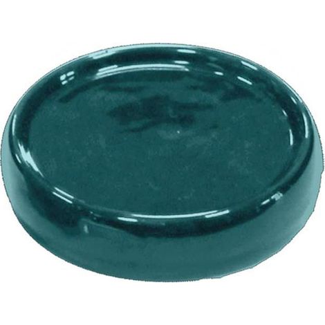 Porte Savon en Céramique "Bullea" 10cm Bleu Émeraude (1/3)