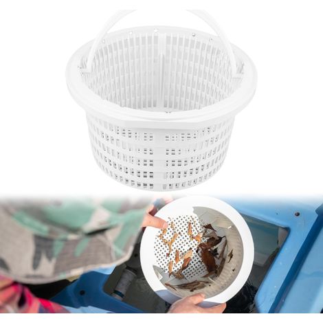 1 Panier De Skimmer, Diamètre 19 Cm, Plastique Blanc, Pour Skimmer Encastrable, Piscine Hors Sol Et Enterrée (1/5)