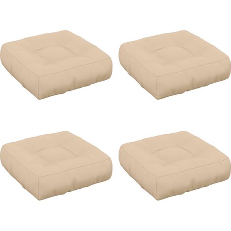 Coussins de siège 4 pièces VIANEN 4 pcs 100 % polyester Crème vidaXL