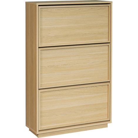 sweeek - Schuhschrank mit 3 Klappflächern und Holzdekor (1/5)