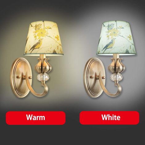 Haut 6 x H 6,5 x Bas 8,5 pouces E27 Abat-jour de lampe de table fait main Abat-jour de tambour Abat-jour de lampadaire, oiseau (1/4)