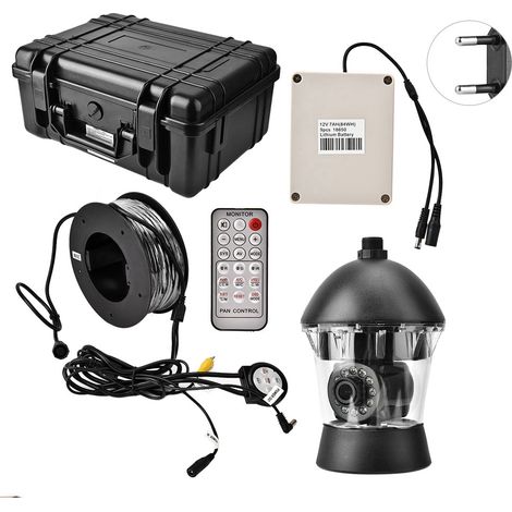 Caméra sous-marine HD 7 pouces écran LCD, 100-240V, fonction vidéo, profondeur 100 m, prise EU