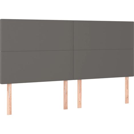 Maison Exclusive - Cabecero de cama gris 180x5x118/128 cm piel si