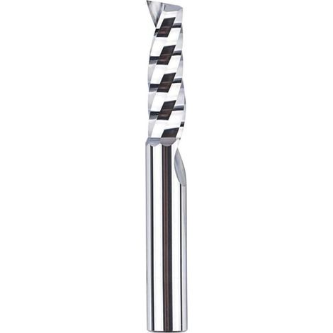 Fraise à aluminium de 6 mm, fraise à une seule dent, en carbure de tungstène massif, fraise CNC de 22 mm pour bois et aluminium (1/4)