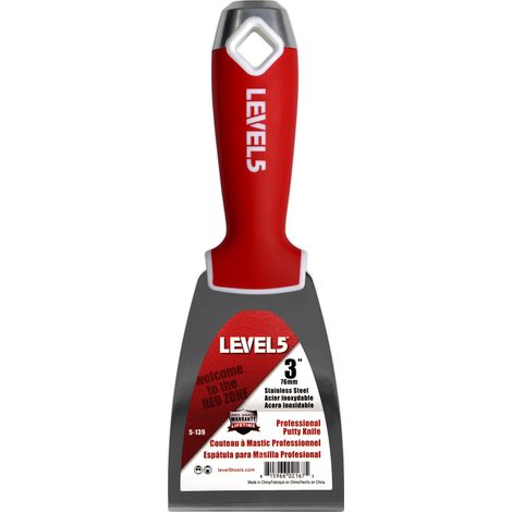 LEVEL5 Profi Spachtel aus Edelstahl 3"/76mm weicher Griff 5-139 (1/2)