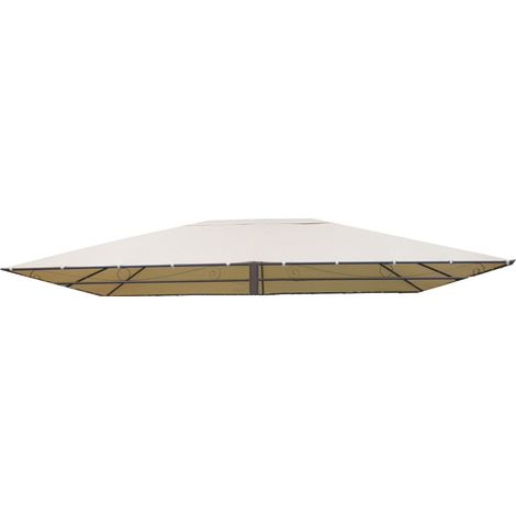 Tetto di Ricambio Copertura Rettangolare per Gazebo 400x300 cm in Poliestere Beige