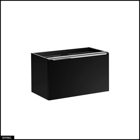 Meuble sous vasque - 80 cm - 2 tiroirs - BOLD BLACK (1/5)