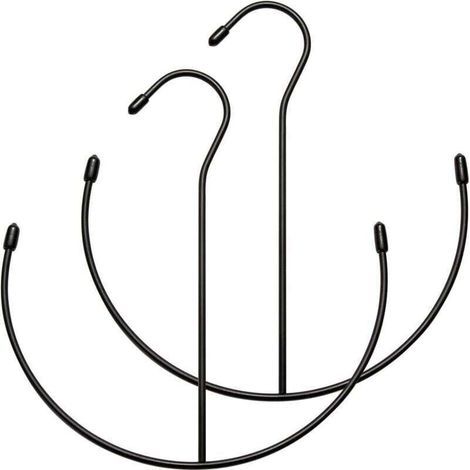 Cintres de ceinture, support de ceinture, lot de 2 organisateurs d'accessoires de placard argentés, support de crochet pour organisateur de placard pour ceinture, cravates, foulards (1/4)