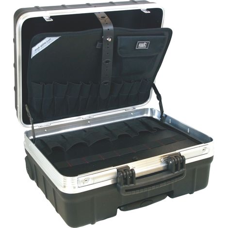 Maletín de herramientas GT Atomik WH PTS (sin contenido, maletín con ruedas + mango telescópico, carro de herramientas incl. panel de herramientas, panel base, volumen 35,2 L) 488061