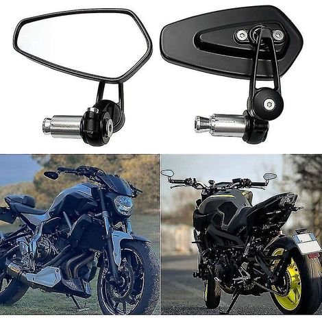 Lenkerspiegel für Motorräder der Modelle XJ6, MT01, MT03, MT07 und MT09 (schwarz)