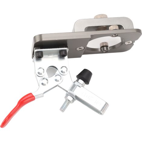 Gabarit de perçage pour charnières invisibles de 35 mm, en alliage d'aluminium, avec guide de perçage et dispositif de fixation pour portes et placards.
