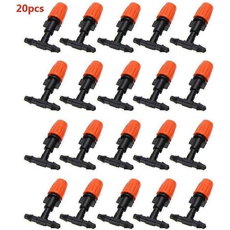 20-teiliges Mikrosprinkler-Bewässerungsset, verstellbarer Tropfer, Gartensprinklerkopf, inklusive T-Shirt (1/5)