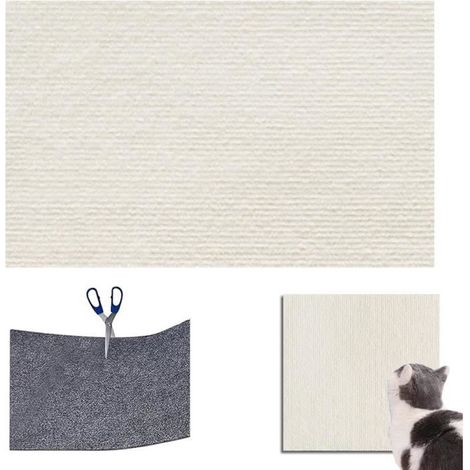 Griffoir pour Chat, Griffoir pour Chat Canapé, Tapis Griffoir Chat, Protection Canape Chat Anti Griffe(Cream White, 30 x 100CM) (1/4)