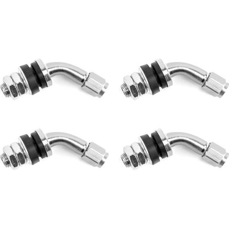 [NON UTILIZZATO] Adattatore di estensione per valvola del pneumatico, apertura a 45 gradi per pneumatici auto, per auto e moto, per mozzo con diametro di 11,5 mm, rame, confezione da 4