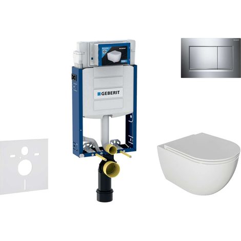 Geberit Kombifix - Set Vorwandelement, WC Oudee und Softclose-Sitz, Betätigungsplatte Sigma20, Chrom SANI15CA1115